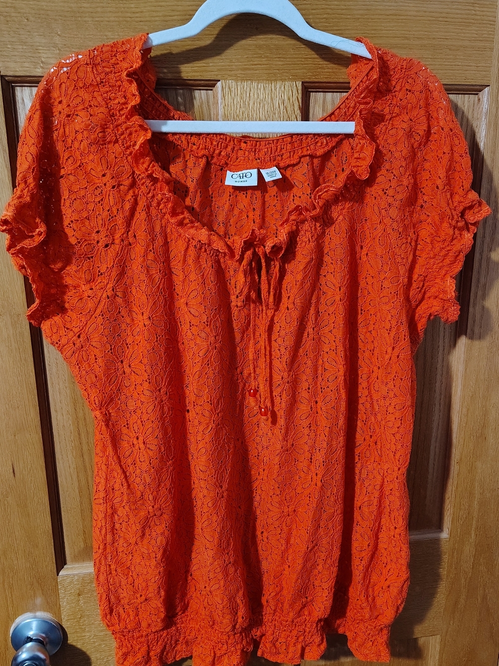 Catos Lace Peasant Blouse
